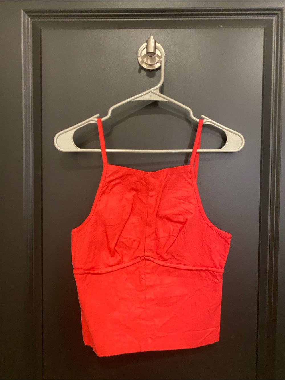 Free People Bright Red Spaghetti Strap Tank